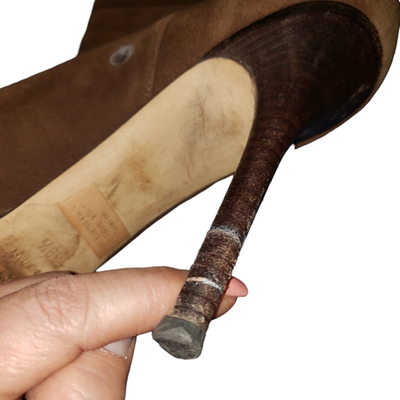 Jimmy Choo Giselle Brown Suede OTK Over the Knee Tall Boots - Picture 7 of 12